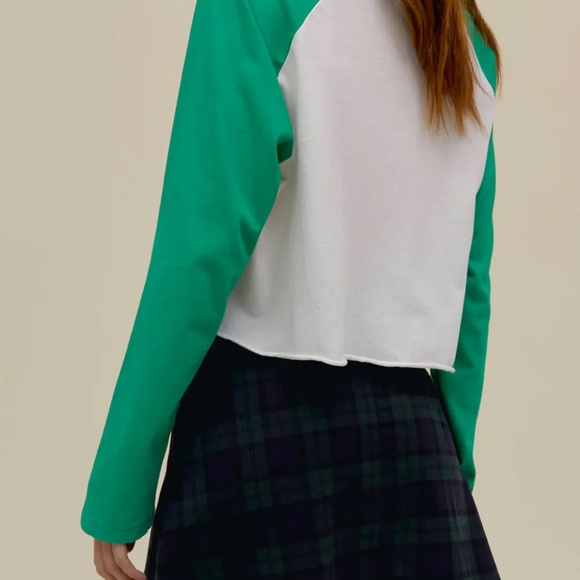 Daydreamer Nirvana Nevermind Crop Long Sleeve Raglan Tee NWT Size Small - Picture 3 of 4